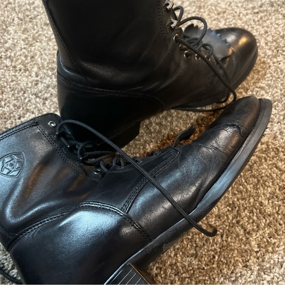 Ariat Heritage LaceUp Boot Size 12D Black Leather - Picture 5 of 11